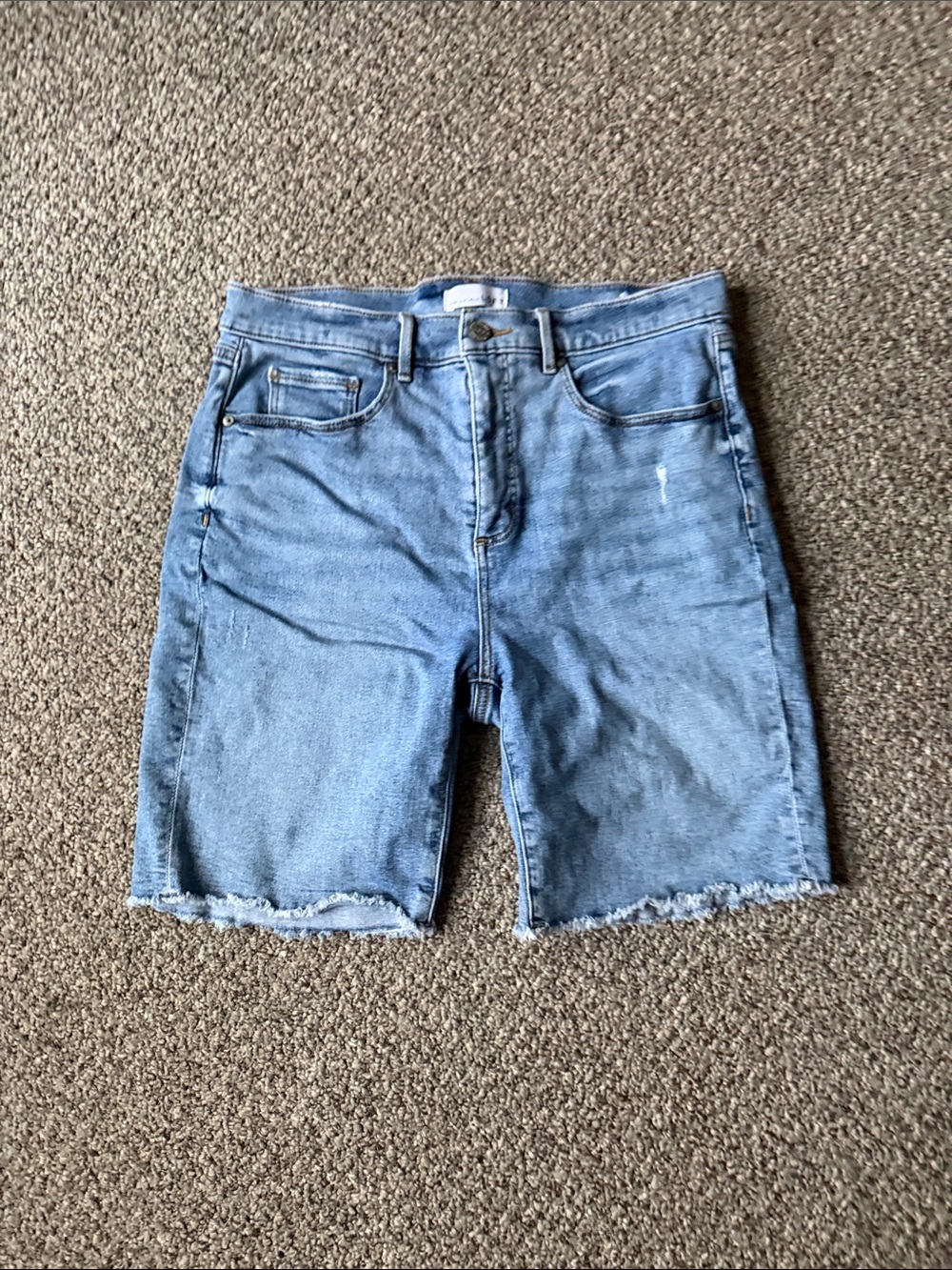 LOFT Light Blue Cutoff Denim Shorts